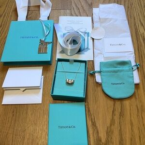 Authentic Tiffany & Co. Elsa Peretti Bean Pendant in Sterling Silver 18mm